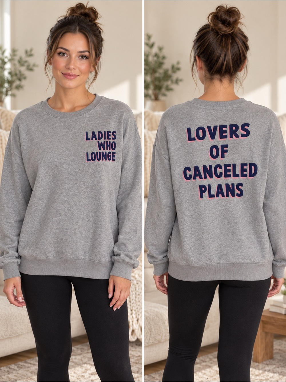 Wildfox Ladies Who Lounge Lovers of Cancelled Plans Crew Neck Size Medium